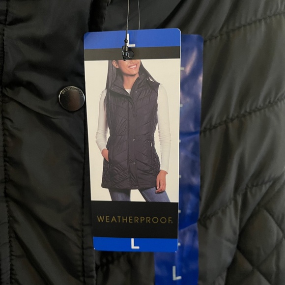 Weatherproof Women's vest Button up Black with Pockets Size L New with Tags - Picture 4 of 11